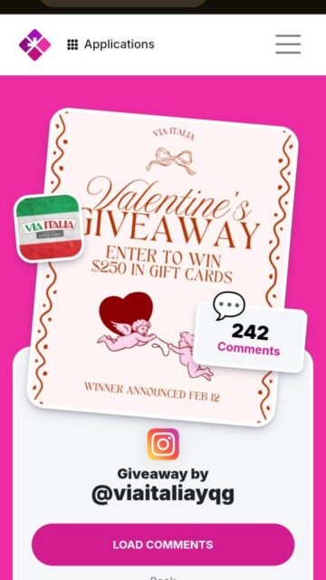 💘 And the Via Italia Valentine’s Experience winner is… 🏆
Congratulations @lindaruccolo !! Thank you to everyone who participated and helped celebrate our amazing Via Italia businesses.
📩 Winner - please check your DMs for next steps and prize details.
Wishing everyone a beautiful Valentine’s Day.