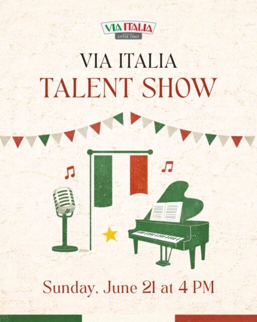 Celebrate Father’s Day in Via Italia 🇮🇹✨
Join us tomorrow, Sunday, June 21 at 4 PM, for the Via Italia Talent Show, part of Carrousel of the Nations Italian Village!
Bring Dad, Nonno, the whole family, and come enjoy a fun afternoon of local talent, live entertainment, food, community, and Italian Village festivities along Erie Street. We’ll also have some special Father’s Day giveaways, so it’s the perfect way to celebrate together while cheering on our amazing performers!
📍 Via Italia / Erie St. Main Stage
🗓️ Sunday, June 21
⏰ 4 PM
We can’t wait to see you there! 🇮🇹❤️
#ViaItalia #ViaItaliaYQG #CarrouselOfTheNations #ItalianVillage #FathersDayYQG