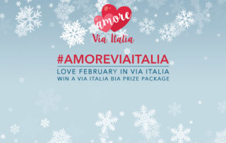 Contest poster for Via Italia giveaway